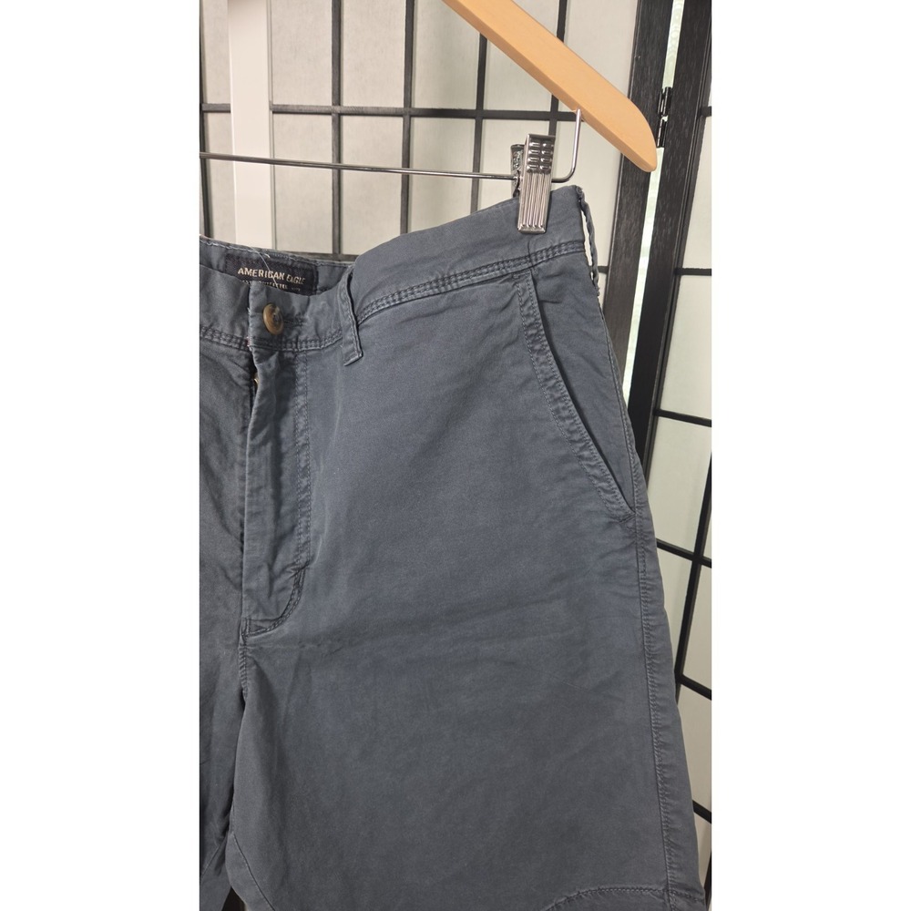 American Eagle Flex Men's 33 Slim 9" Inseam Chino Classic Shorts Slate Blue - Picture 2 of 5